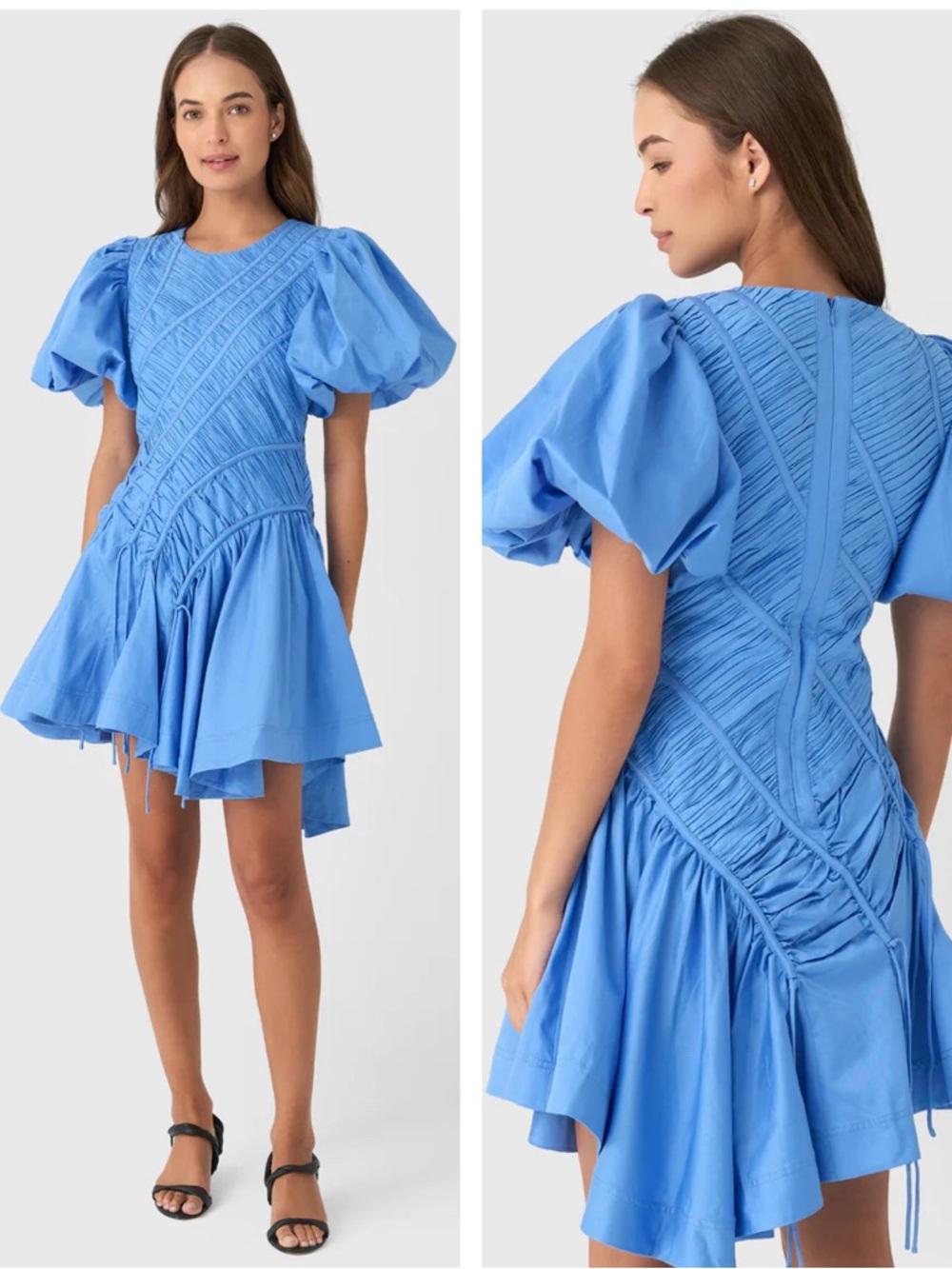 Aje Wisteria Mini Dress in Mist Blue